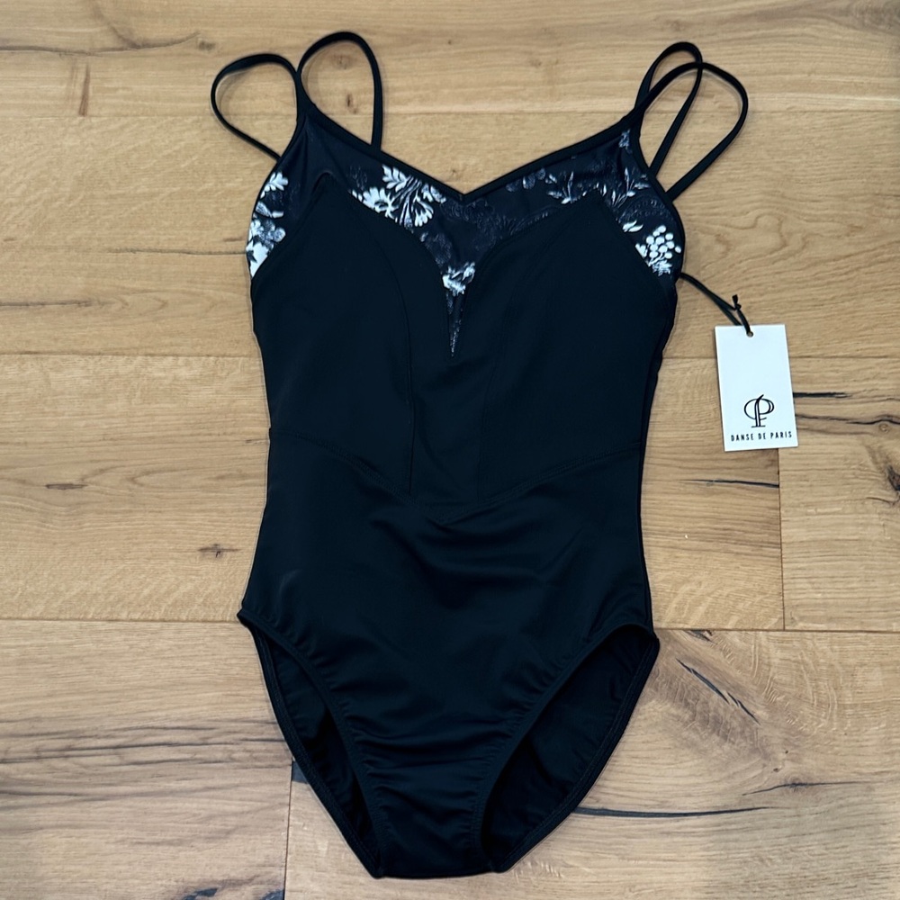 NWT Danse De Paris Black Leotard Adult Small